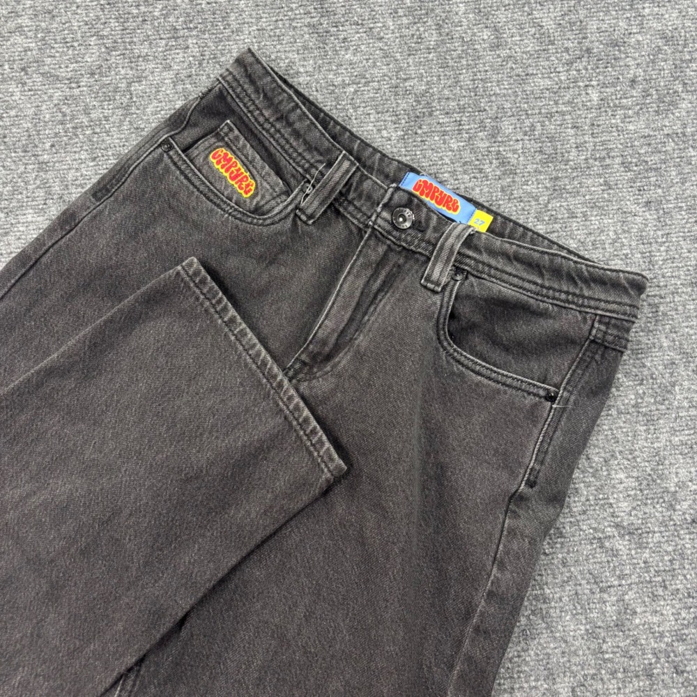 Empyre Loose Fit Jeans Size 27 Washed Black Baggy Skate Denim Mens